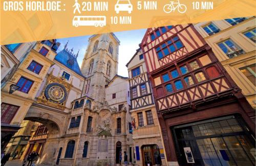 Coteaux Ouest Apartment | Panoramic Seine Views with Parking at Rouen Hotel