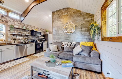 Evergreen House | Cozy Retreat with Fireplace, Patio & Full Kitchen Awaits