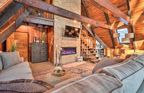 LaFayette House | Inviting LaFayette A-Frame Cabin with Game Room & Hot Tub