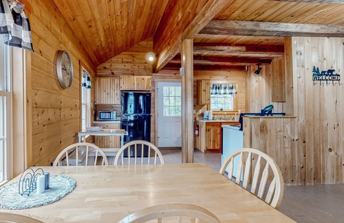 Dexter Cabin | Lakefront Cabin Retreat with Dock & Firepit - Pet Friendly