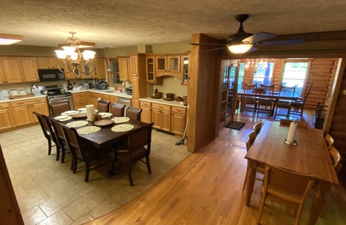 Lake Leelanau House | Idyllic Log Cabin Retreat with Lake Views and Spa Access