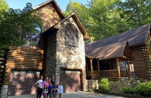 Lake Leelanau House | Idyllic Log Cabin Retreat with Lake Views and Spa Access