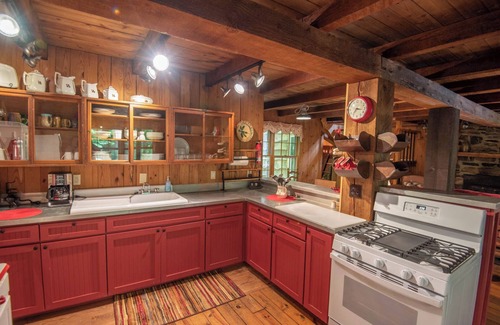 Warrensville Cabin | Idyllic Rustic Retreat with Fireplace - Pet Friendly Stay