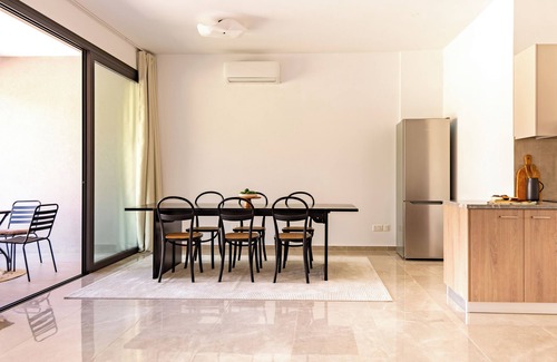 Agios Tychon Apartment | Sanders River Plaza: Cozy 2-Bedroom with Pool & Balcony