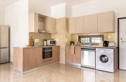 Agios Tychon Apartment | Sanders River Plaza: Cozy 2-Bedroom with Pool & Balcony