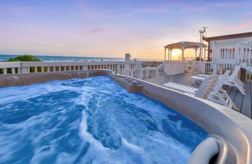 Gulf Lagoon Beach House | Oceanfront Sandy Feet Retreat with Hot Tub & Pet Friendly Stay