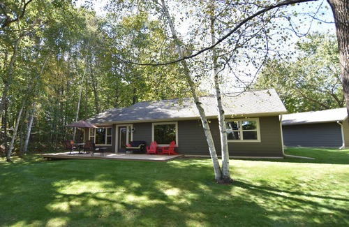 New Auburn Cabin | Idyllic Sandy Frontage on Sand Lake with Scenic Views