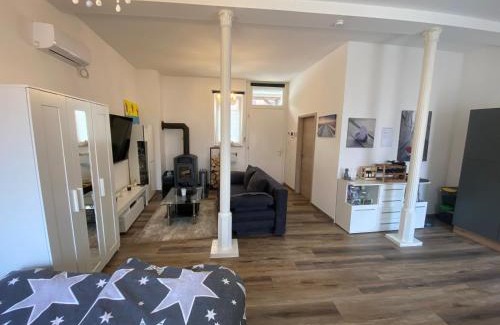 Helbedundorf Apartment | Cozy Studio with Kitchen and Fireplace in Holzthaleben
