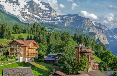 Wengen Apartment | Inviting Schweizerhof Apt. B with Lake View & Spa Amenities