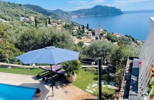 Pieve Ligure Villa | Oceanfront Retreat with Pool, Gardens & 10/10 Guest Rating