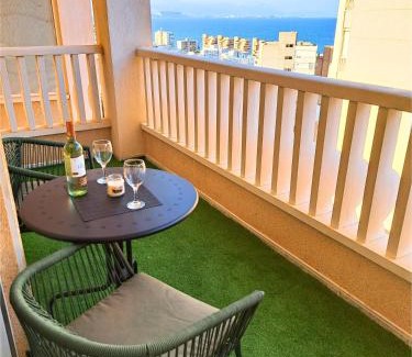 Els Arenals del Sol Apartment | Oceanfront Apartment with Pool and Incredible Views