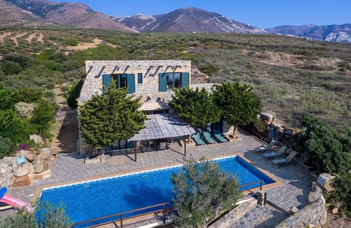 Livadia Villa | Sea Views Villa Lefkothea: Family-Friendly with Private Pool