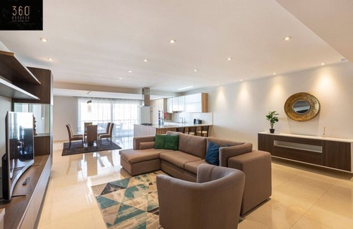 Pieta Apartment | Seafront Designer Apartment with Private Terrace & WIFI