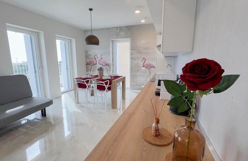 Chioggia Apartment | Seafront Modern Farmont Flamingo Suite with Breakfast & More