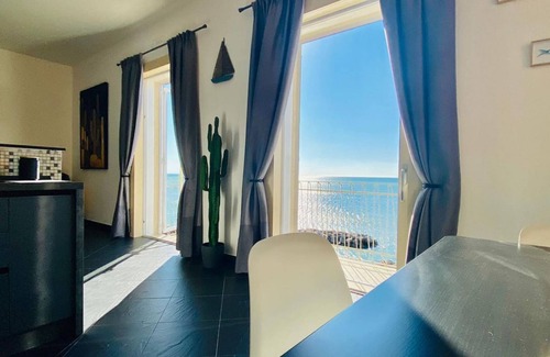 Salerno Apartment | Seaview Balcony Apartment: Steps from the Beach & Family Ready