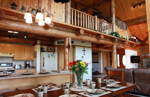 Kalispell House | Idyllic Glacier-View Log Home with Pool & Breakfast Included