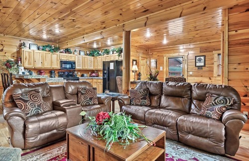 Sevierville Cabin | Tranquil Retreat with Hot Tub & Game Room Near Easy Roads