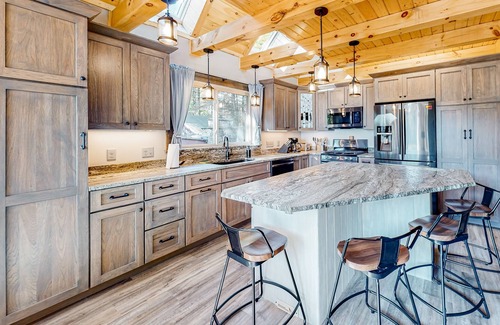 Sebago House | Secluded, lake-view home with dock, canoe, kayaks, and washer/dryer