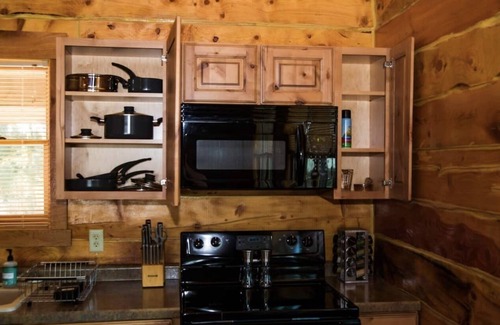 Hazel Green Cabin | Tranquil Log Cabin Retreat with Hot Tub & Pet-Friendly Perks