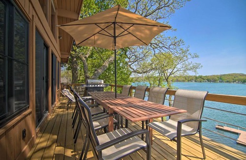 Twin Lakes House | Tranquil Lakefront Escape with Hot Tub and Boat Dock Access