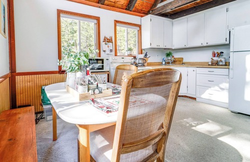 Serene Lakes Cabin | Pet-Friendly Soda Springs Cabin: Hike, Ski & Ocean Views