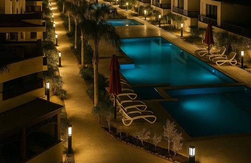 Al-Manasrah Ski Chalet | Explore Porto Said Tourist Resort with Pool and Spa Amenities