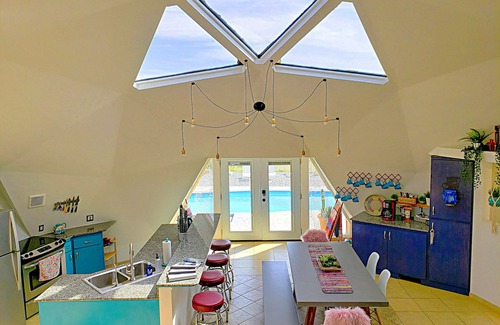 Landers House | Tranquil Oasis Dome House near Joshua Tree with Heated Pool