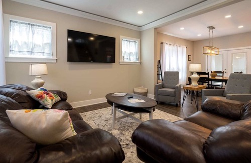 Fountain Square House | Tranquil Retreat in the Square: Deck & Fire Pit Oasis