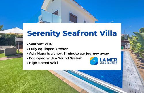 Ayia Thekla Villa | Relaxing Serenity Seafront Villa with Pool & Hot Tub