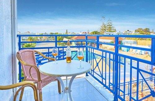 Stalida Apartment | Serene Sergiani Garden: Oceanfront Bliss and Pet Friendly