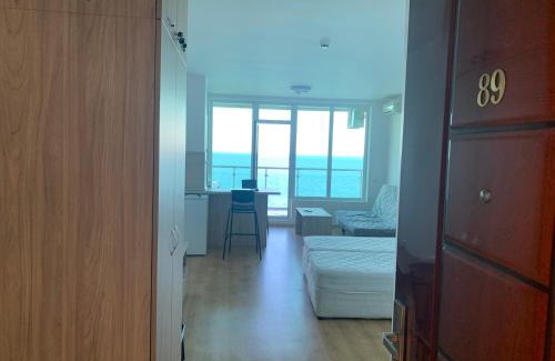 Byala Apartment | Silver Beach Byala: Oceanfront Studio with Pools & Parking