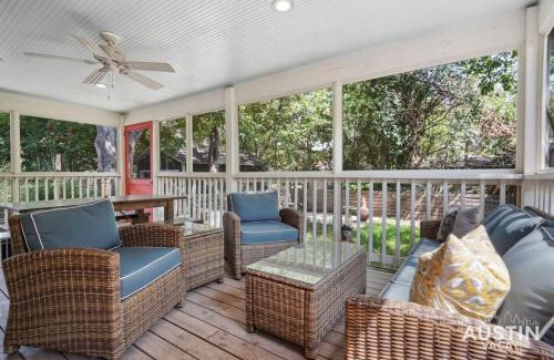 Brentwood House | Inviting Porch Retreat with Gourmet Kitchen & Family-Friendly Amenities