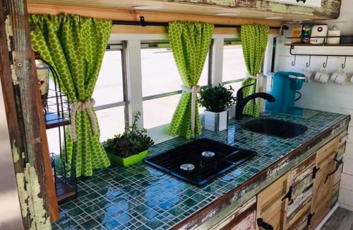 Centre Cottage | Experience Skoolie Glamping with Pool and Ocean Views