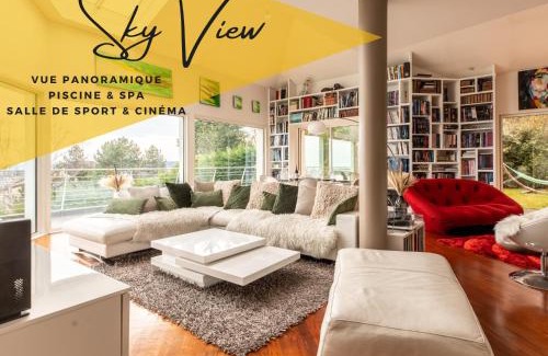 Ceyrat Villa | Relax at Sky View Cinema with Pool & Spa Amenities