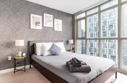 CityPlace Apartment | Relax at SkyHigh Haven: LED-Lit Downtown Condo Escape