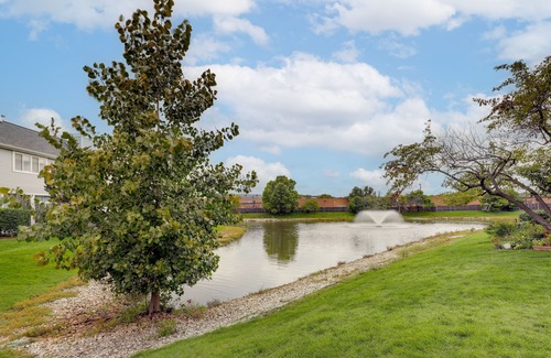 Forestview House | Modern Lombard Townhome with Inviting Pond View & Spa