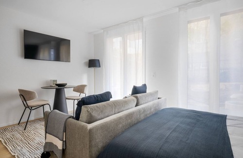 Sihlfeld Apartment | Modern Wiedikon 1.5 Room with Kitchen, Steps from Market