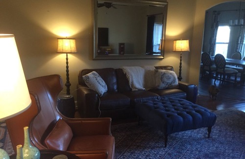Oxford House | Perfect Getaway for 10 Near The Grove - Pet-Friendly Stay!