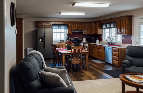 Saline County House | Secluded Retreat with Expansive Deck for Six Guests