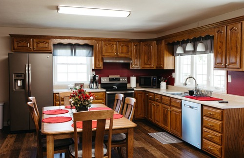 Saline County House | Secluded Retreat with Expansive Deck for Six Guests