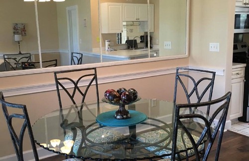 Central Myrtle Beach Condo | Ground Floor Retreat with Golf Course Views & Pool Access