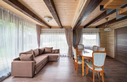 Vilnius County House | Relaxing Lakefront Retreat with Hot Tub & Pet-Friendly Options