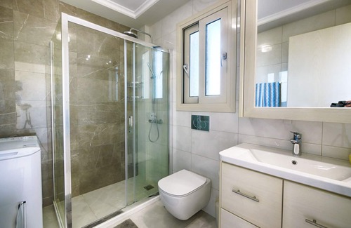 Termenades Apartment | Sofia Apartment 2 - Panoramic sea view over the entire bay of Agios Georgios Pagi