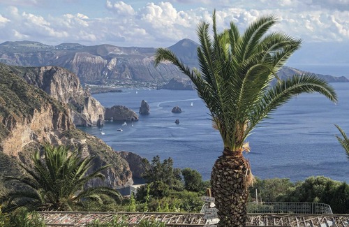 Lipari Apartment | Scenic Sol Ponente Studio with Ocean and Volcano Views