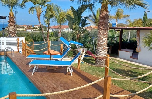 Balestrate Villa | Villa Solemare "Azzurro": Ocean View & Garden Near Beach