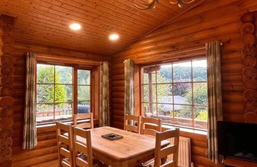 Aymestrey Apartment | Exceptional Oak Log Cabin with Private Hot Tub Awaits