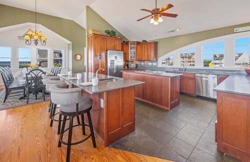 Wind Over Waves House | Waterfront Retreat: Pool, Hot Tub & Elevator Access