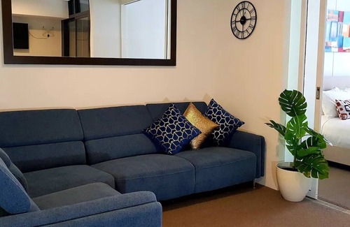 Adelaide Central Business District Apartment | Inviting 2-Bed Apartment with Pool, BBQ & WiFi Access