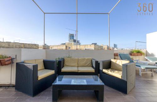 Ta' Xbiex Apartment | Modern 2BR Home with Private Sun Terrace by 360 Estates