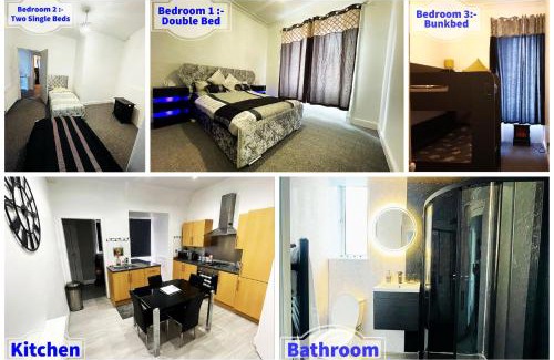 Cowdenbeath Apartment | Modern 3 Bedroom Flat with Self Check-in and Great Amenities